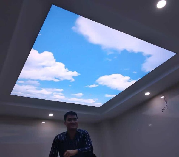Vẽ Trần mây Tại Tân Uyên Bình Dương - Mẫu Trần Mây 3D - Sơn Giả Đá Đẹp Ngọc  Thắng